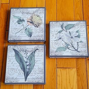 Canvas Hangings 3 pieces EUC